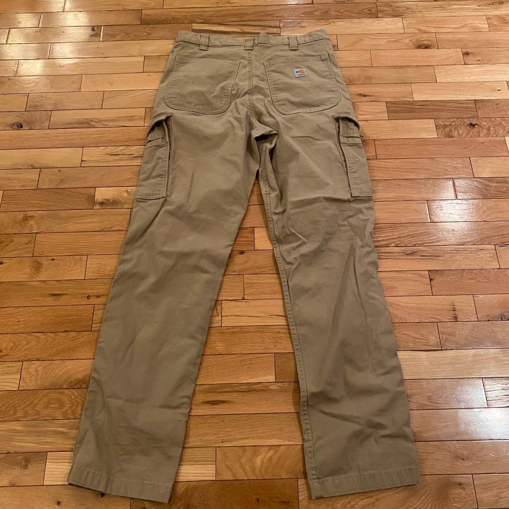 Carhartt FR Relaxed Fit Cargo Pants Mens 32x34 Dark Khaki CAT 2